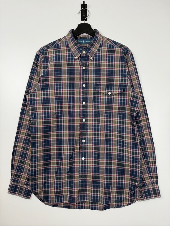 Polo Ralph Lauren Other - Vintage Polo Ralph Lauren Plaid Madras Woven Long Sleeve Buttonup Shirt Medium